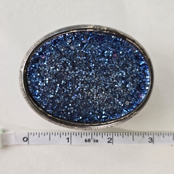 💙 Indigo Blue Glitter Belt Buckle - Picture 7 of 7